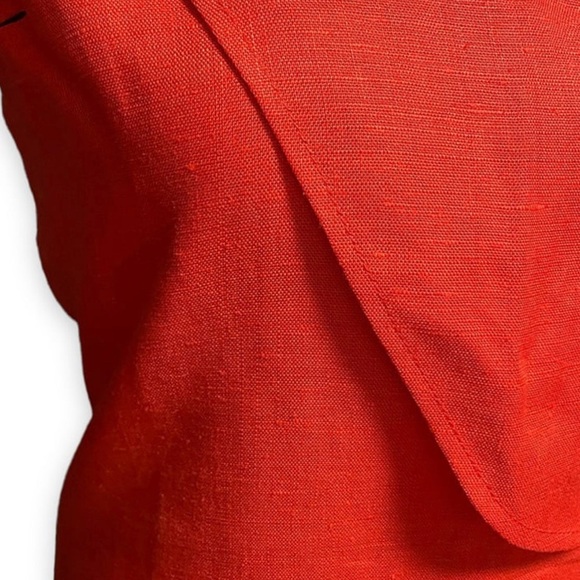 Vintage 60s/70s William Pearson Red-Orange Top Skirt Set Mini Dress Size Medium - Picture 9 of 15